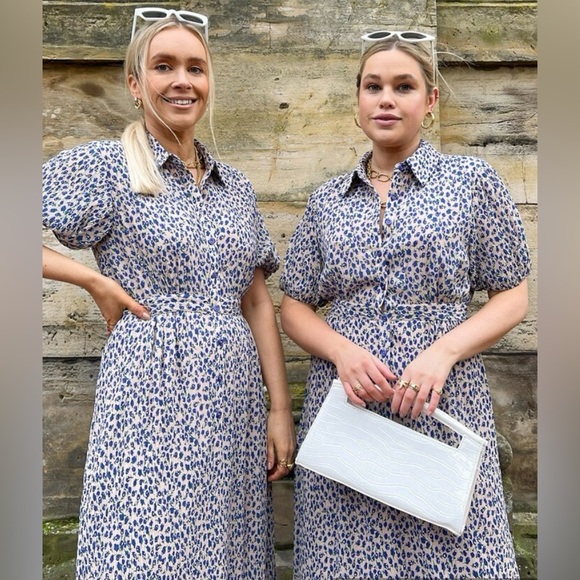 ASOS Labelrail x Olivia & Alice button-up short sleeve maxi dress women’s size 4 - Picture 3 of 16